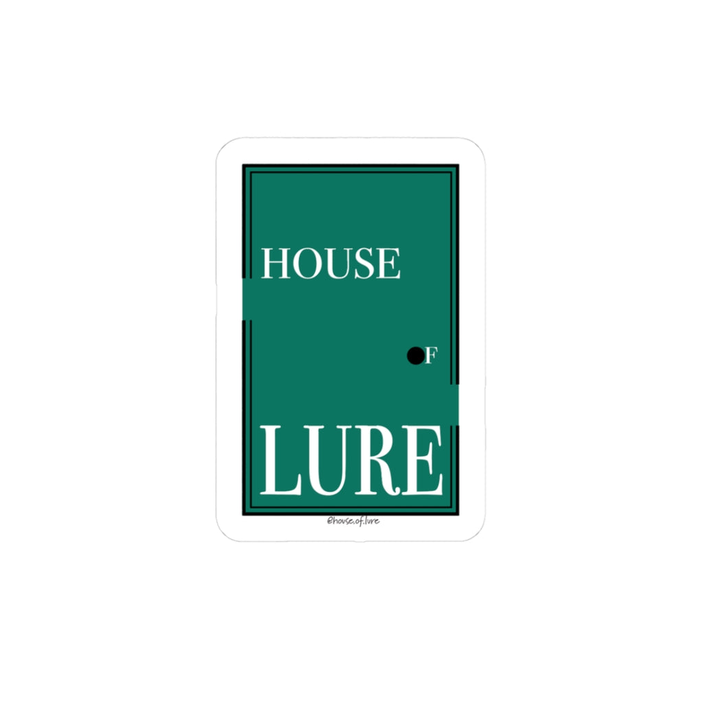 House of Lure Sticker — Green Door Kiss-Cut Decorative Sticker