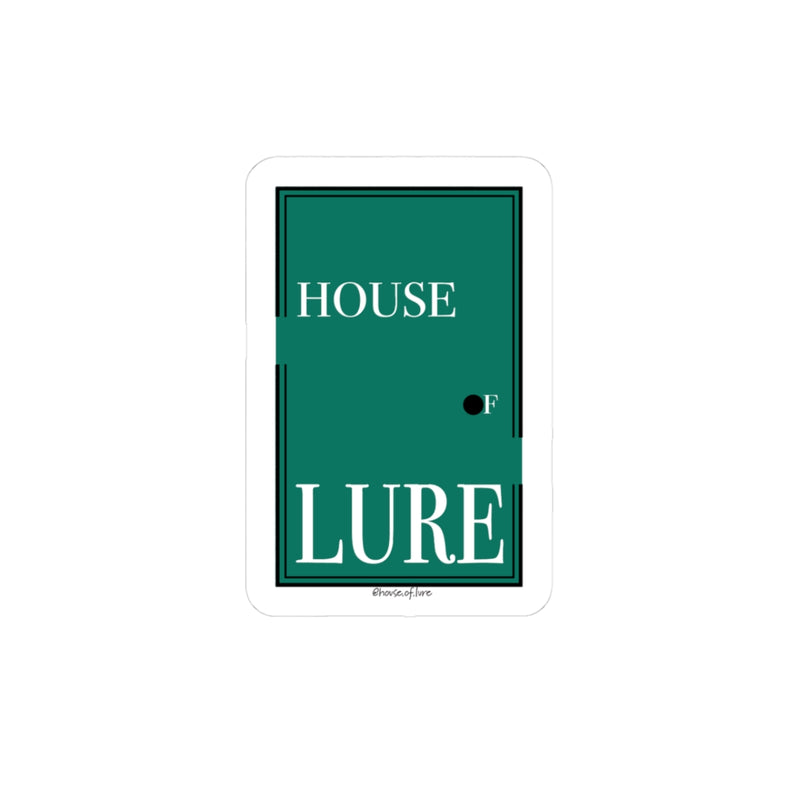 House of Lure Sticker — Green Door Kiss-Cut Decorative Sticker