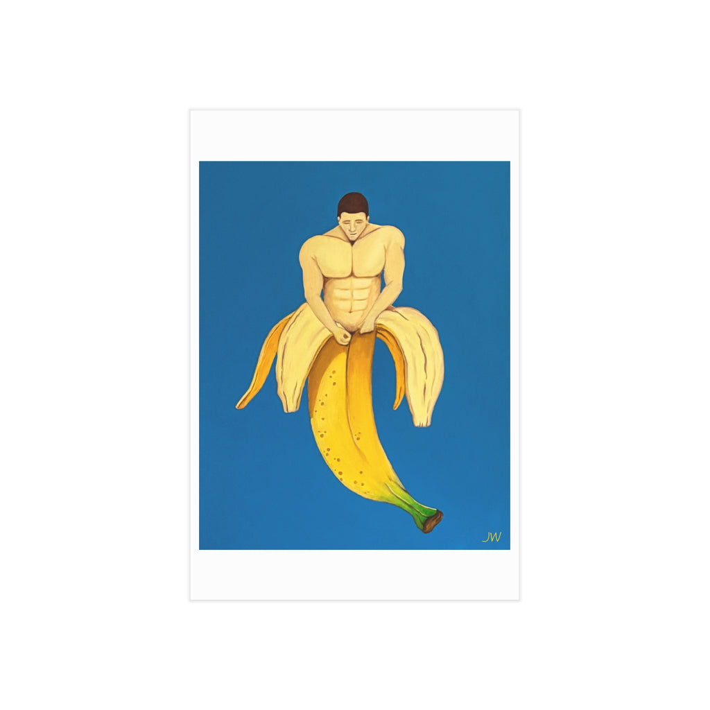 Banana Man Art Print — Bold Pop Surreal Poster