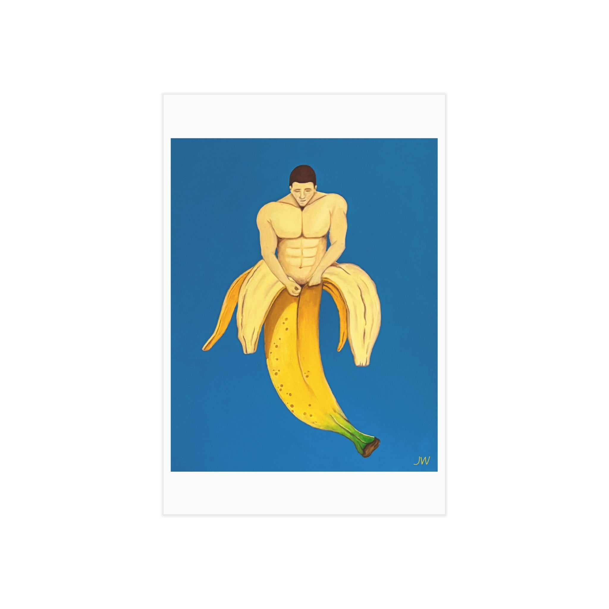 Banana Man Art Print — Bold Pop Surreal Poster
